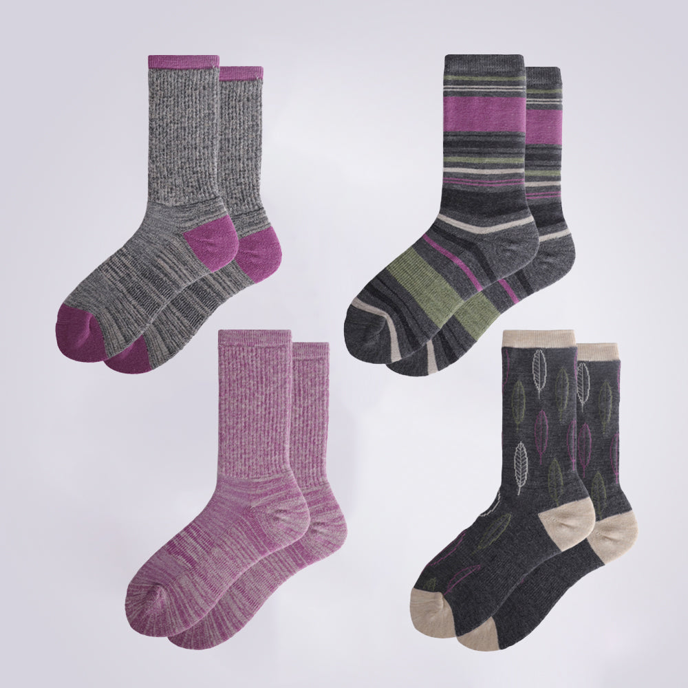 Lot de 4 paires de chaussettes mi-mollet Touch Wear Everyday pour femme