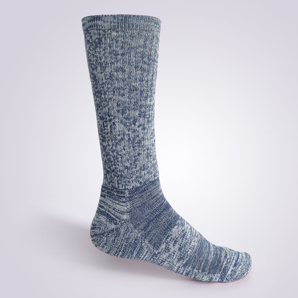 Lot de 4 paires de chaussettes de randonnée mi-mollet à rayures grises pour femme