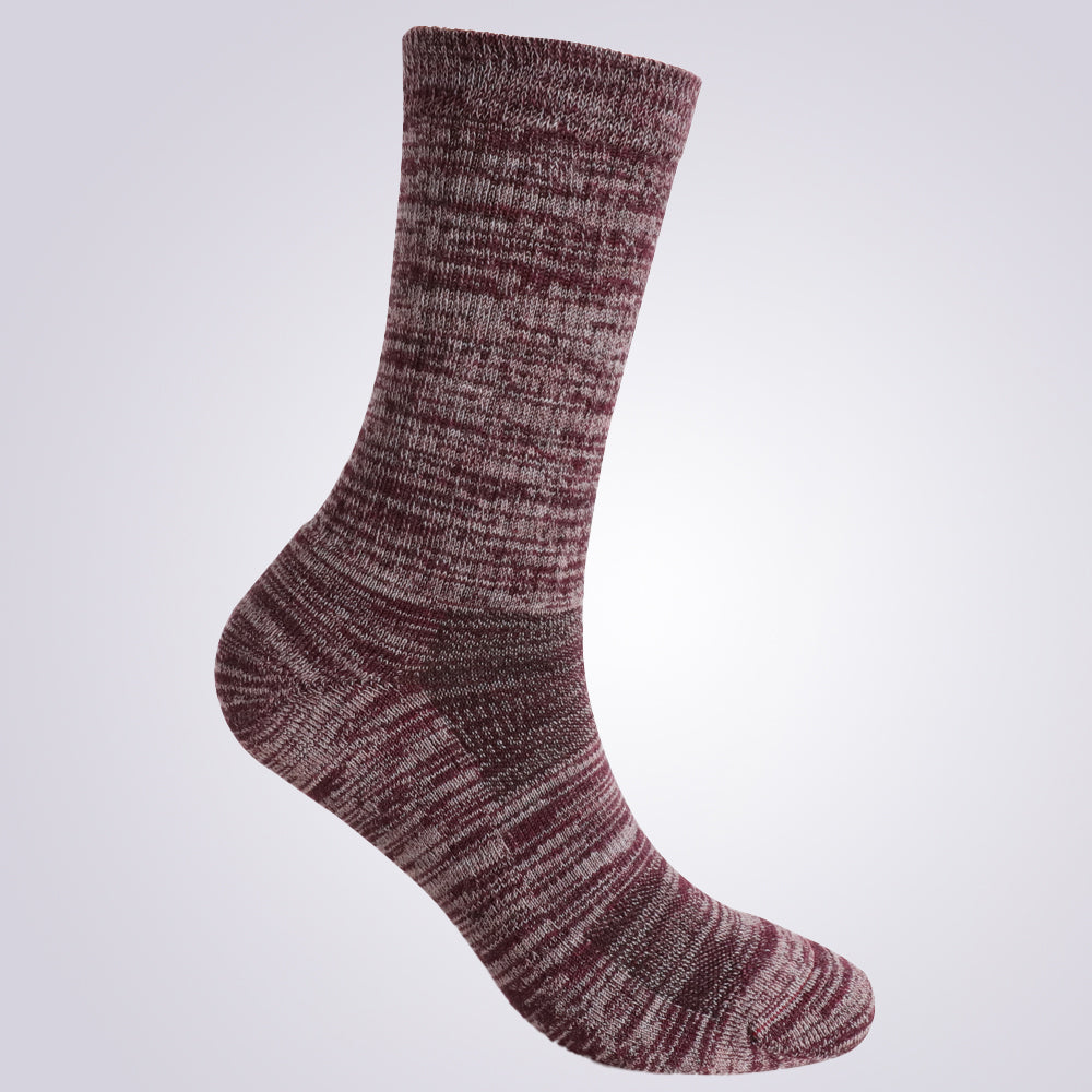 Lot de 4 paires de chaussettes de randonnée bordeaux pour femme
