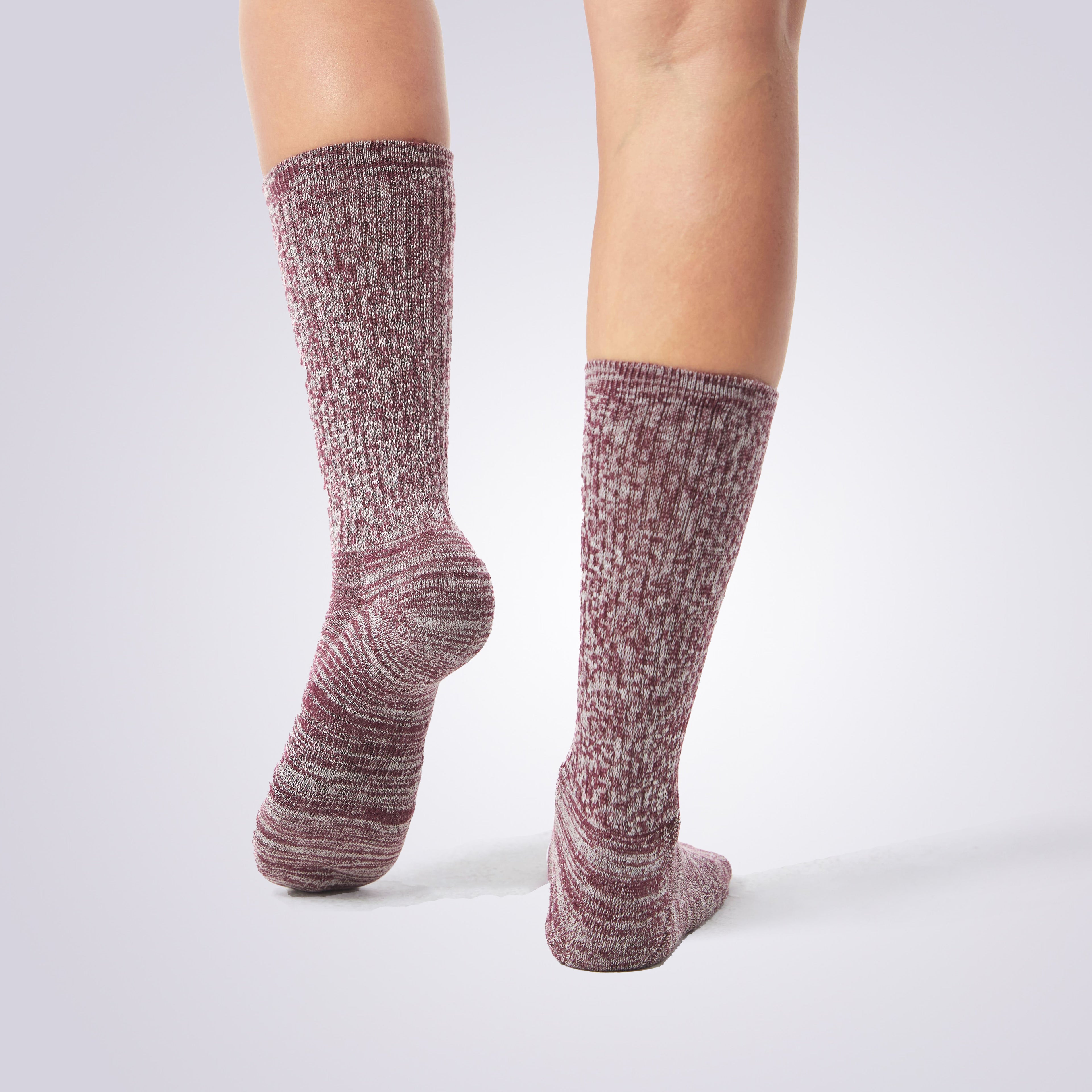 Lot de 4 paires de chaussettes de randonnée Long Way Wine pour femme