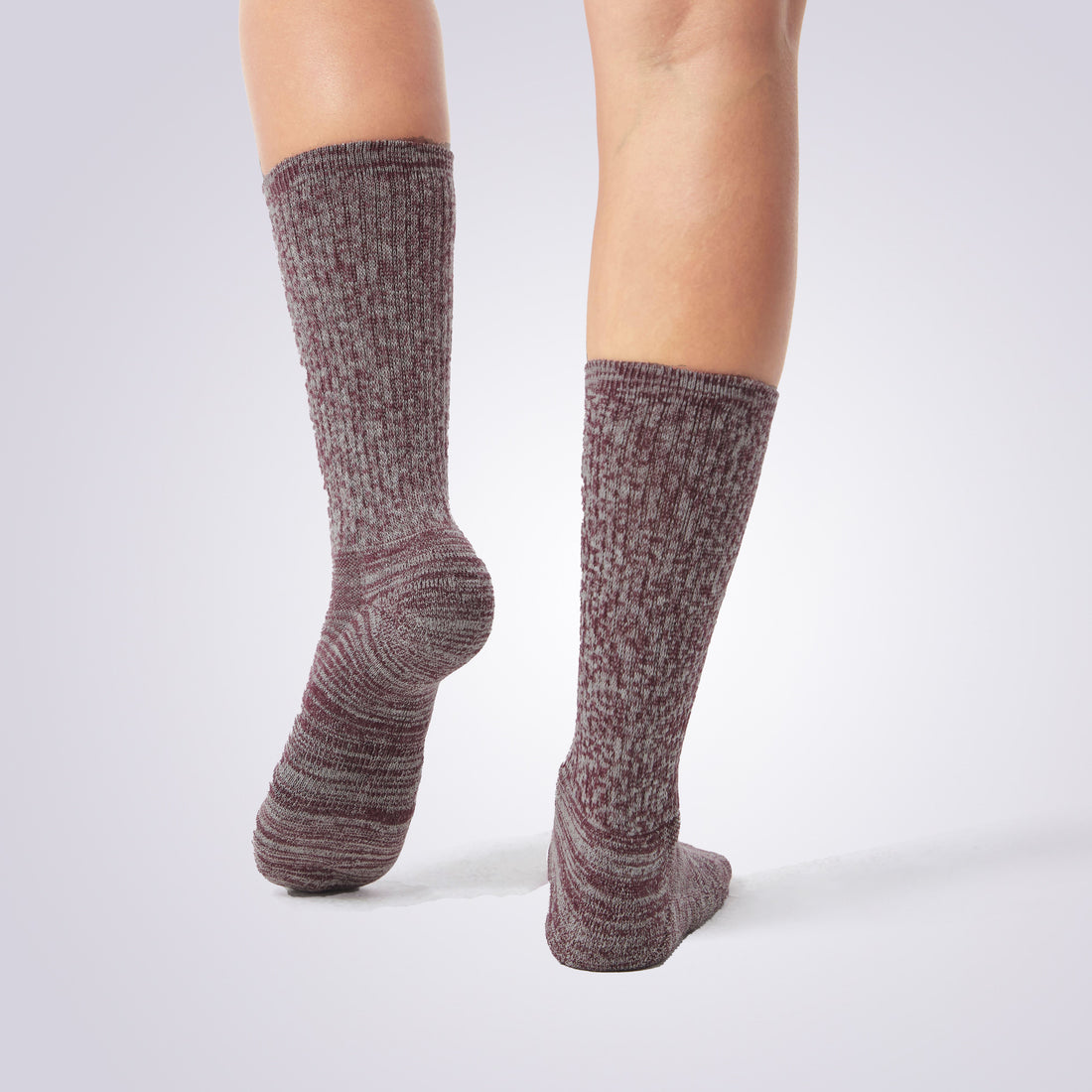Lot de 4 paires de chaussettes de randonnée bordeaux pour femme