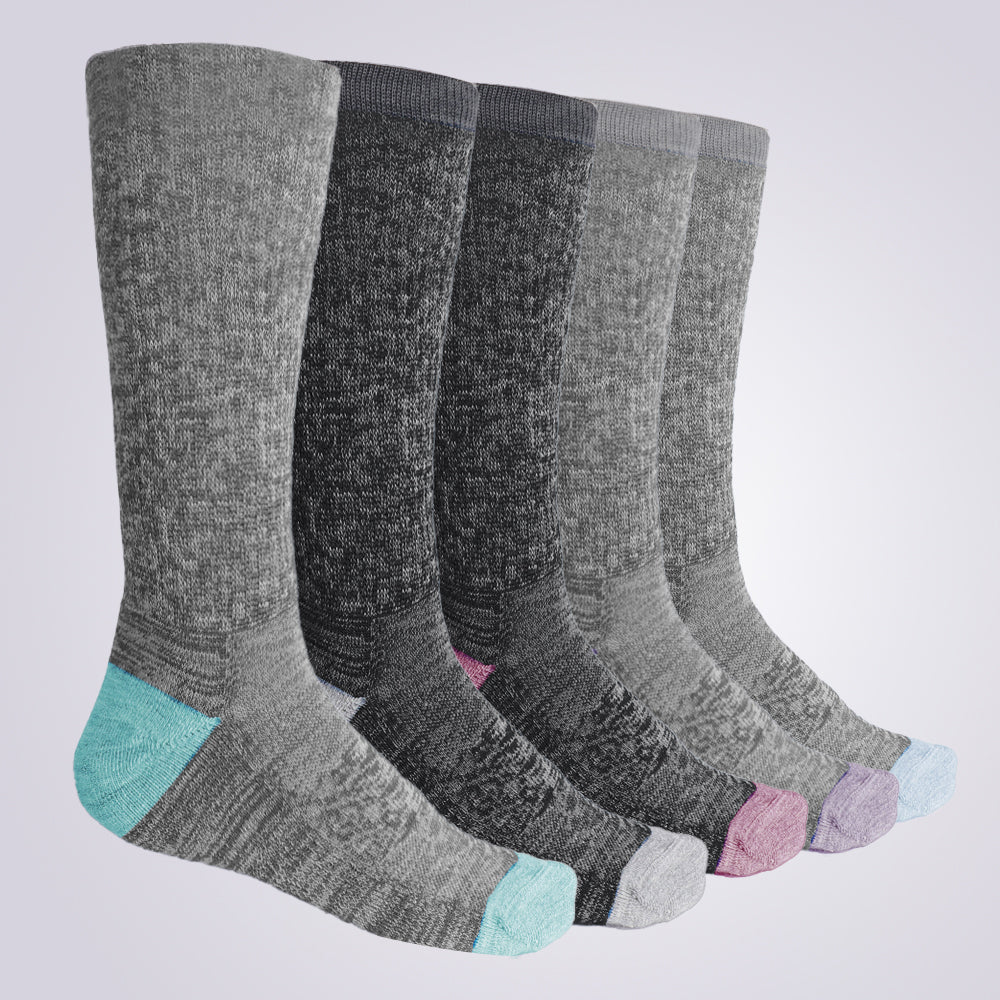 Lot de 6 paires de chaussettes mi-mollet Nocturne pour femme