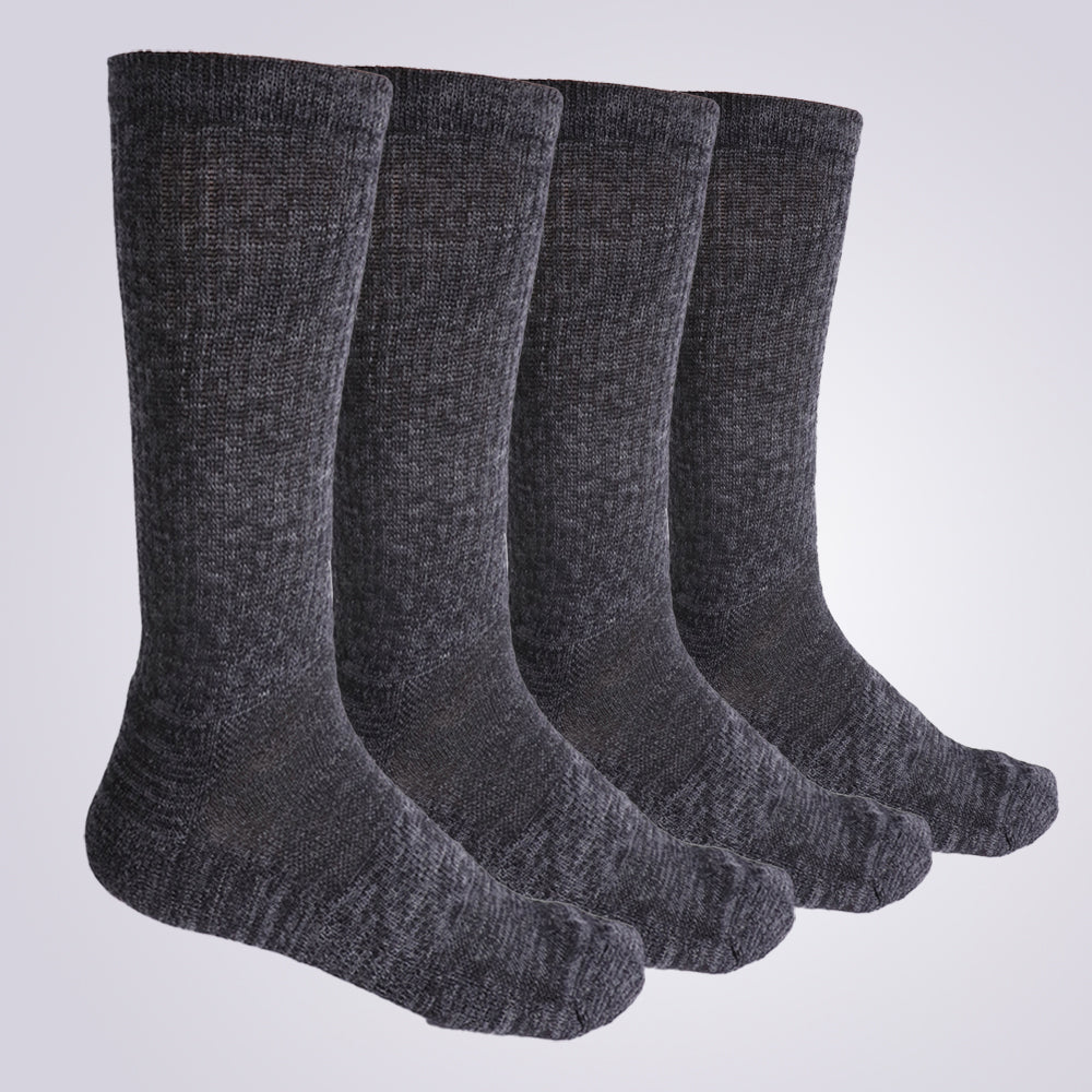 Lot de 4 paires de chaussettes mi-mollet Long Way Hiking Graphite pour femme