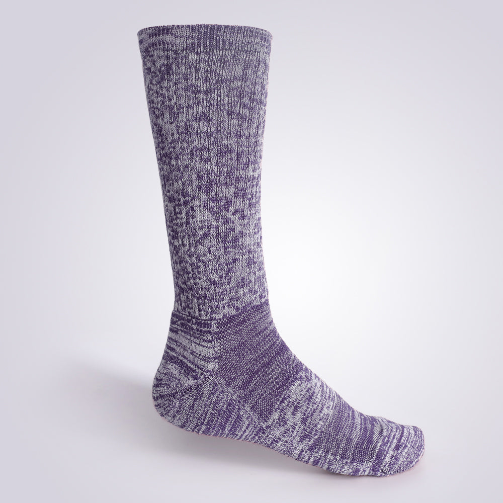 Lot de 4 paires de chaussettes de randonnée mi-mollet à rayures grises pour femme