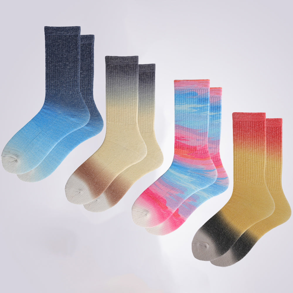 Lot de 4 paires de chaussettes mi-mollet à dégradé de couleurs pour femme Touch Wear Everyday