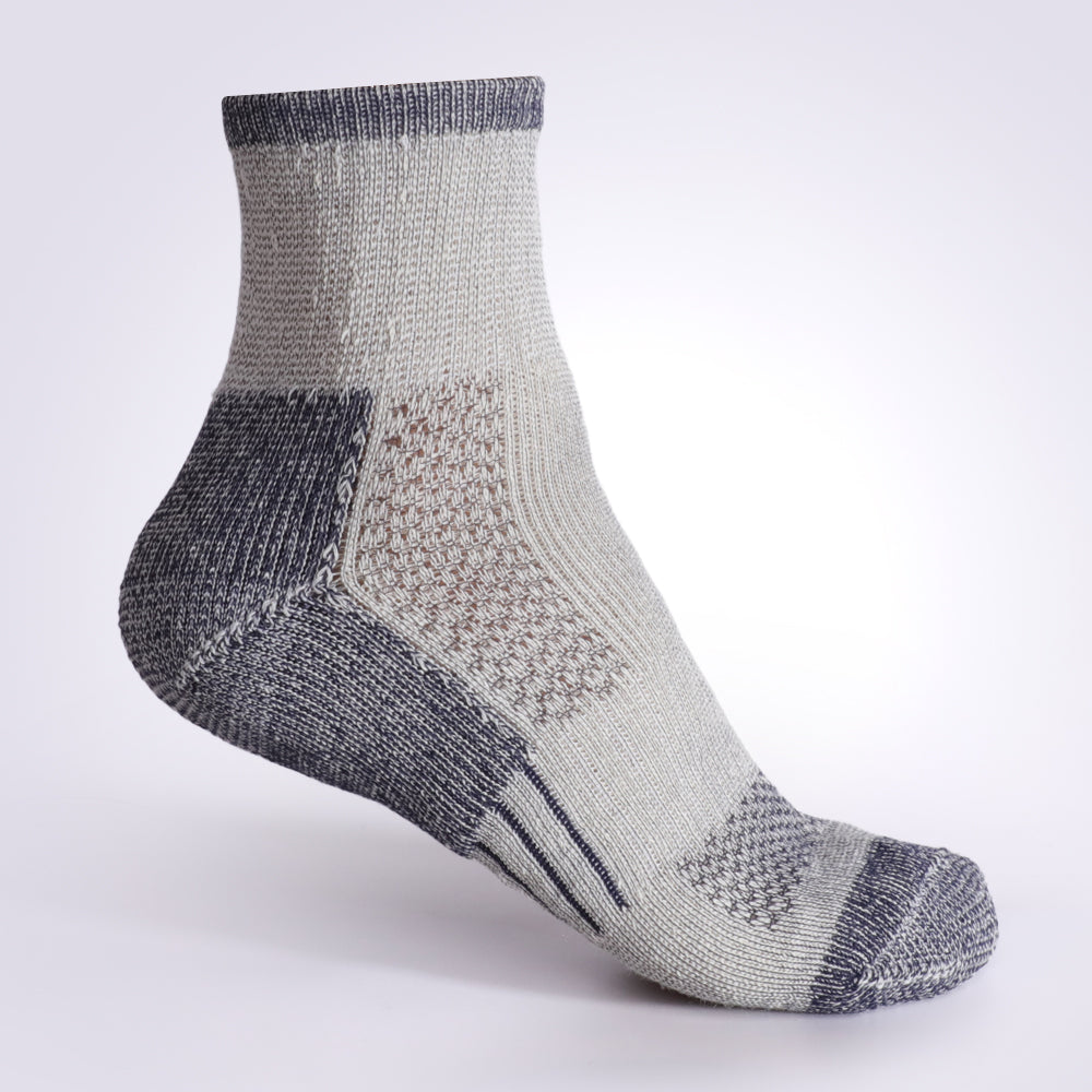 Paquetes de 4 calcetines tobilleros para correr de lana merino para hombre