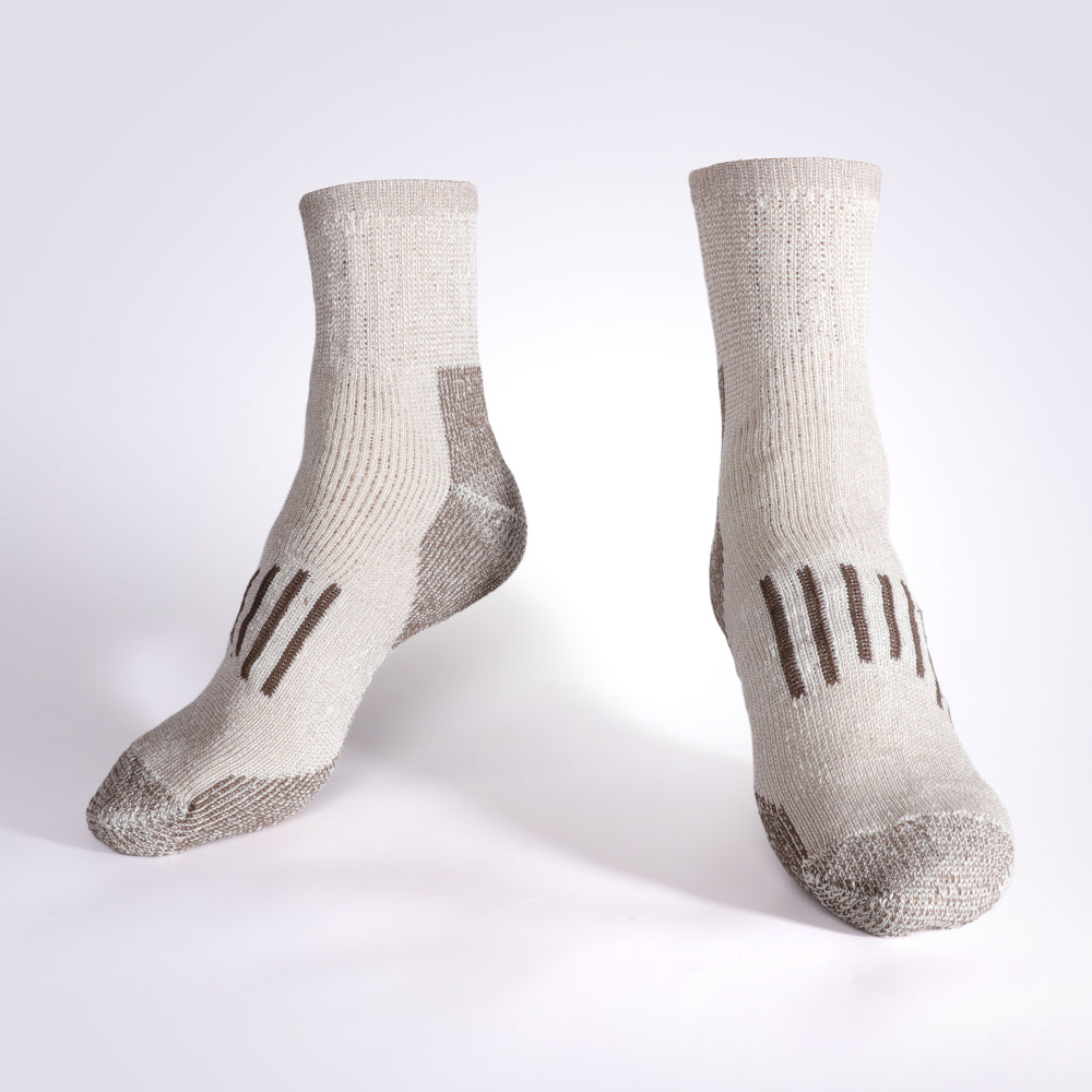 Paquetes de 8 calcetines tobilleros de lana merino a rayas para hombre