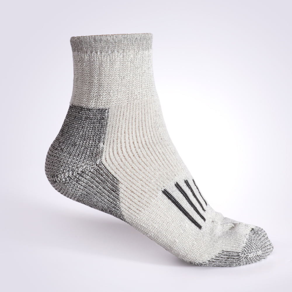 Paquetes de 8 calcetines tobilleros de lana merino a rayas para hombre