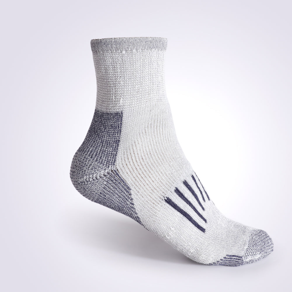 Paquetes de 8 calcetines tobilleros de lana merino a rayas para hombre