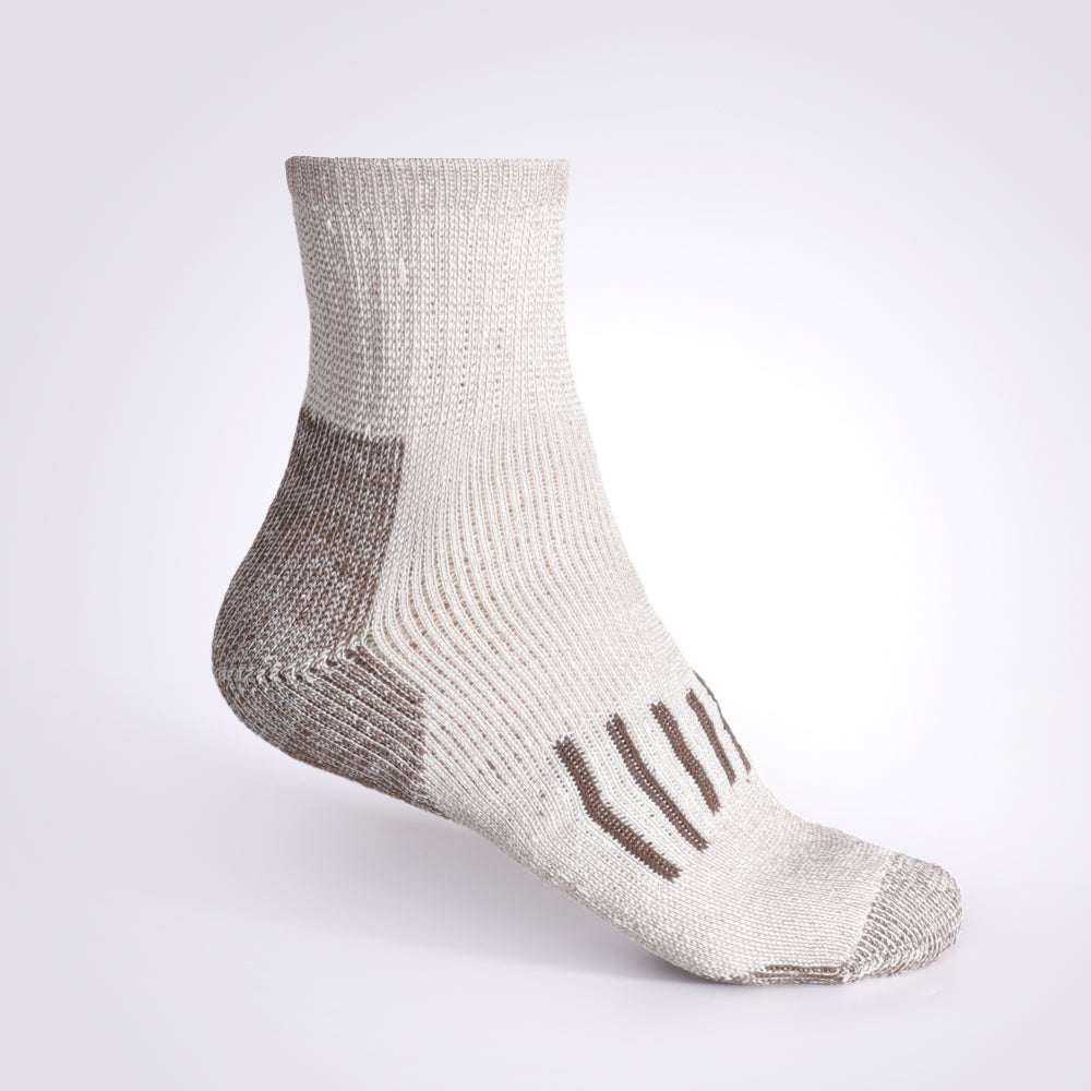 Paquetes de 8 calcetines tobilleros de lana merino a rayas para hombre