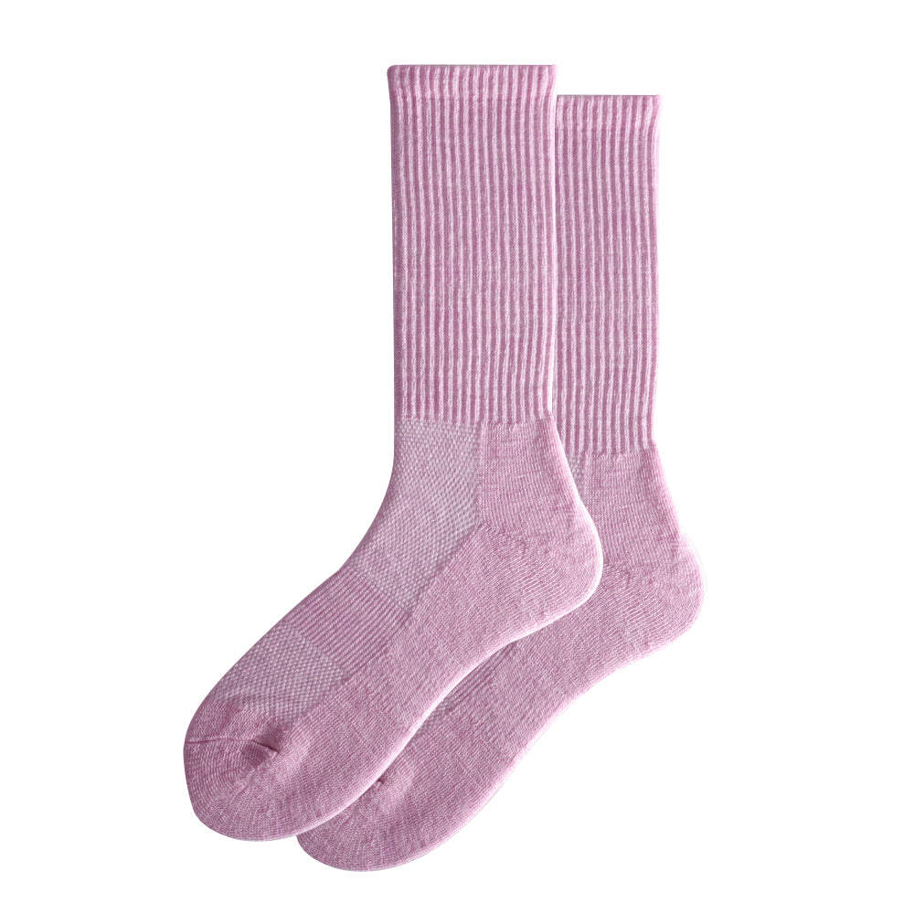 Lot de 4 paires de chaussettes mi-mollet Touch Wear Everyday grises et roses pour femme