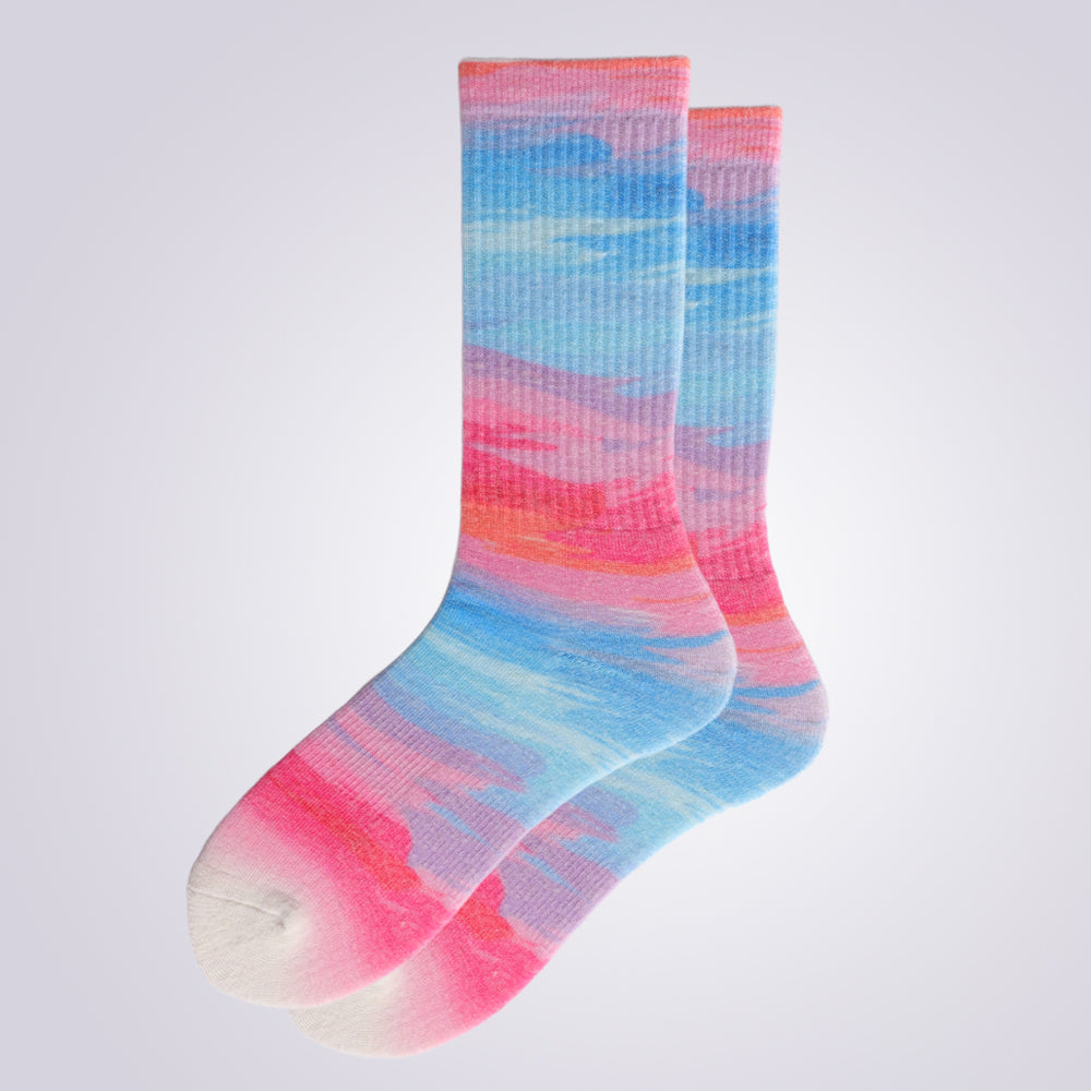 Lot de 4 paires de chaussettes de sport Touch Wear Everyday à dégradé rouge et bleu