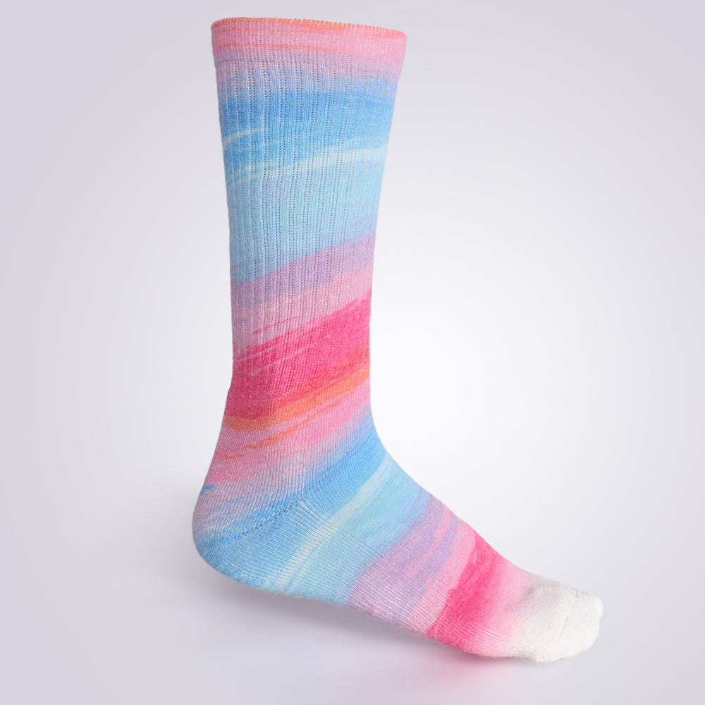 Lot de 4 paires de chaussettes de sport Touch Wear Everyday à dégradé rouge et bleu