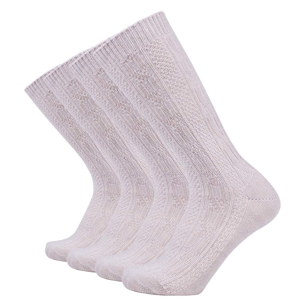 4-Pack Unisex Wool Outdoor Hiking Trail Crew Sock