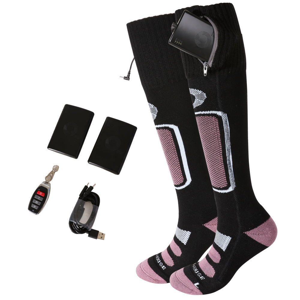 MERINO HOUSE Battery Heating Wool Socks - Warm and comfortable heated merino wool socks