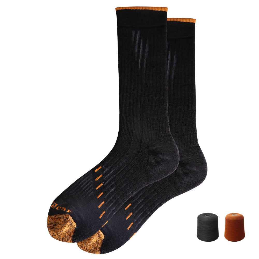Lot de 4 paires de chaussettes de randonnée noires pour homme