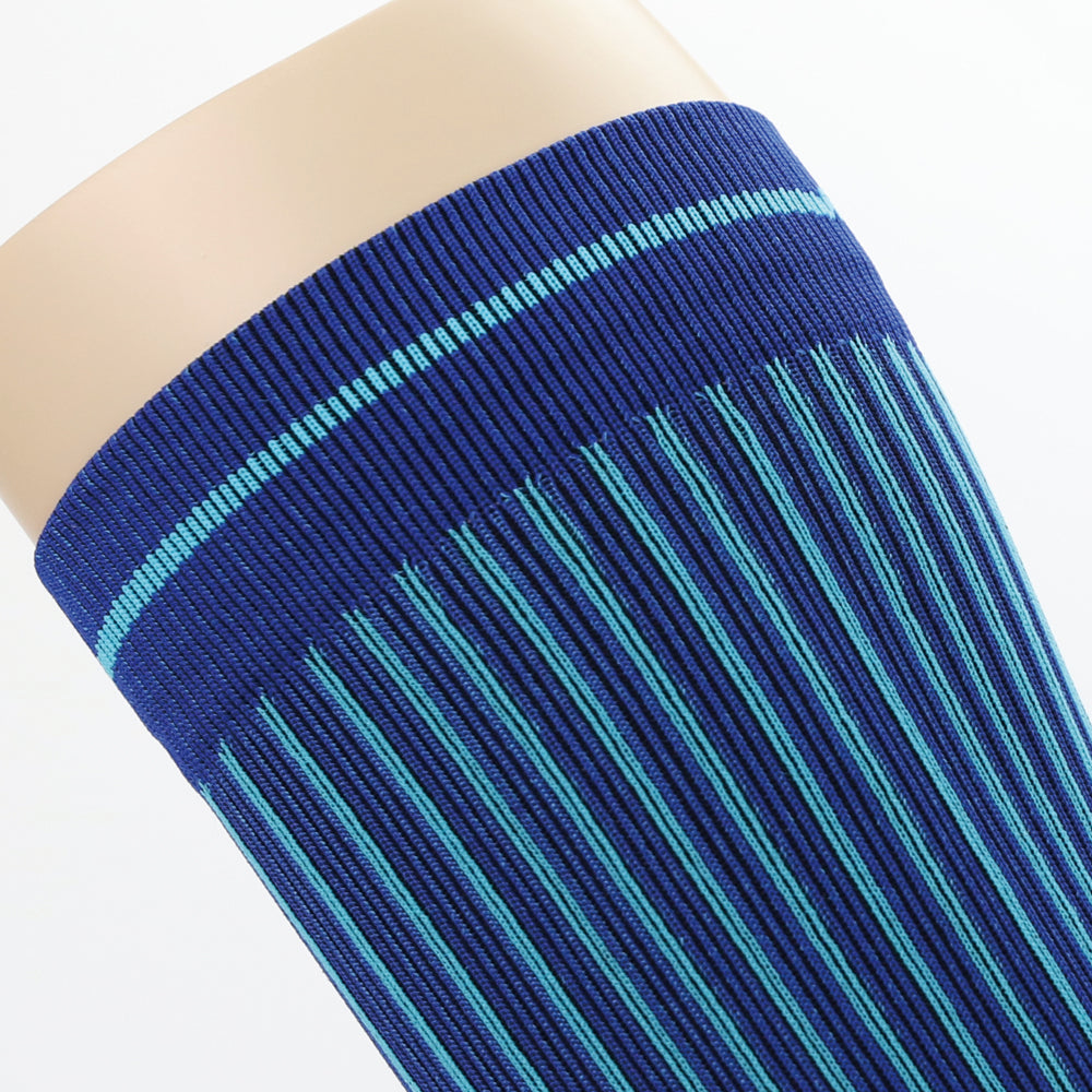 Lot de 2 paires de chaussettes de cyclisme bleues hautes pour homme Ride Soft