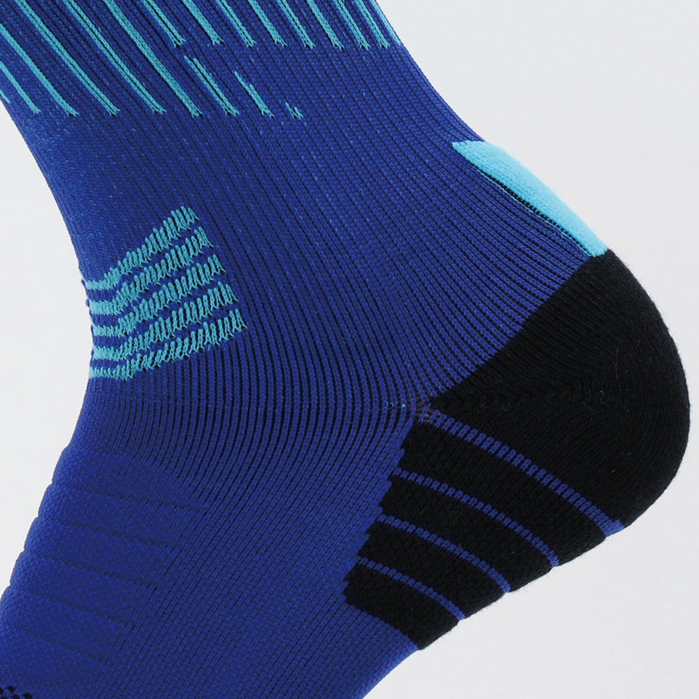 Lot de 2 paires de chaussettes de cyclisme bleues hautes pour homme Ride Soft