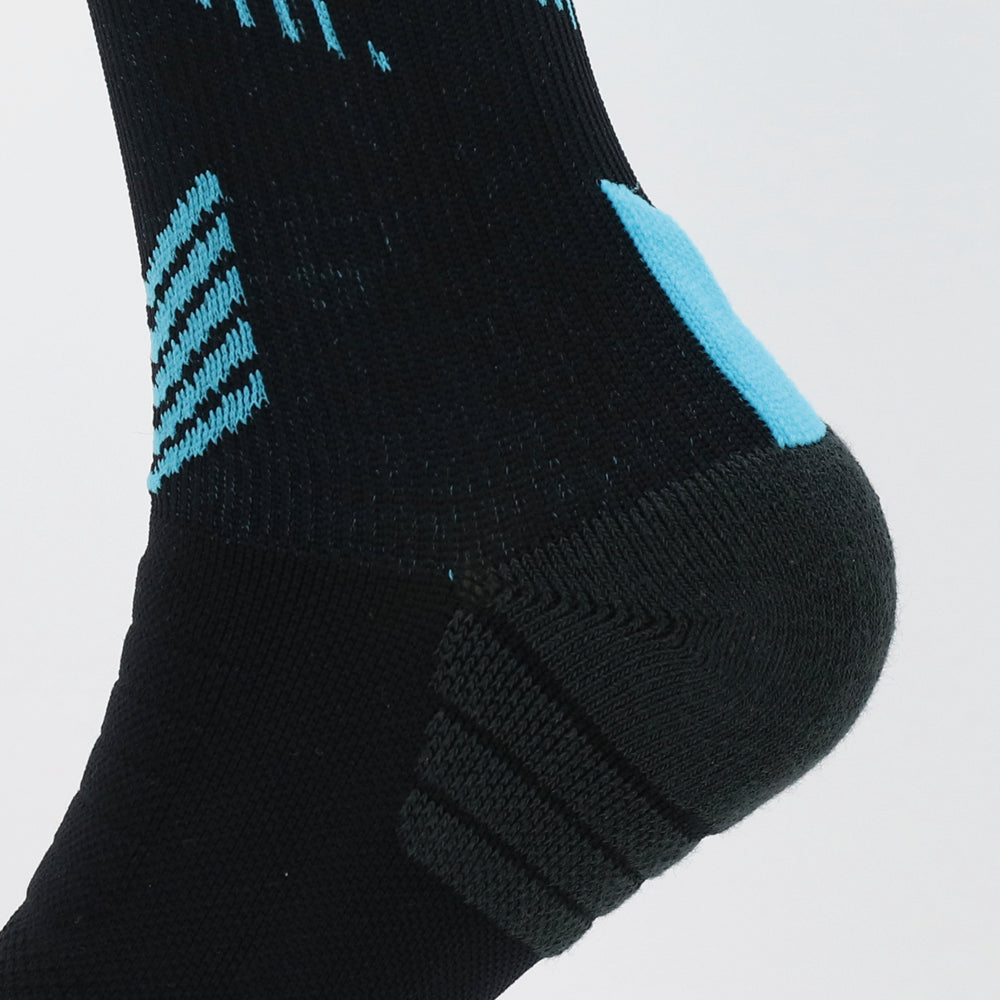 Paquetes de 2 calcetines hasta la rodilla de compresión para ciclismo de alto rendimiento para hombre BB