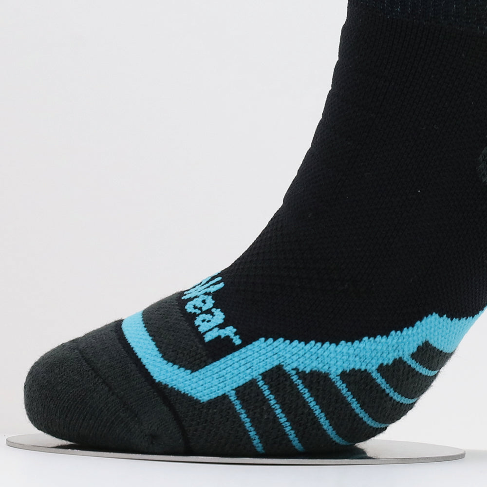 Lot de 2 paires de chaussettes hautes à rayures bleues pour homme