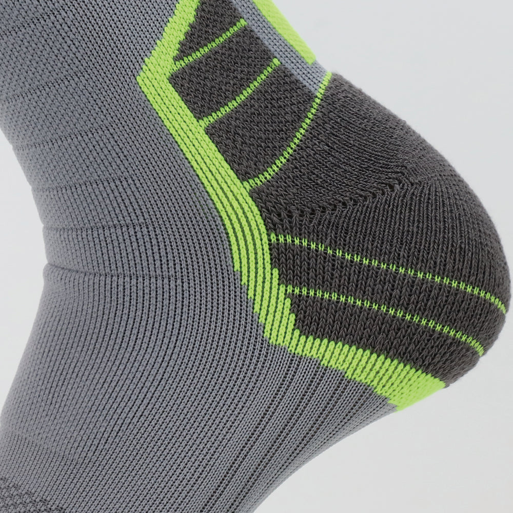 Lot de 2 paires de chaussettes de cyclisme grises pour homme