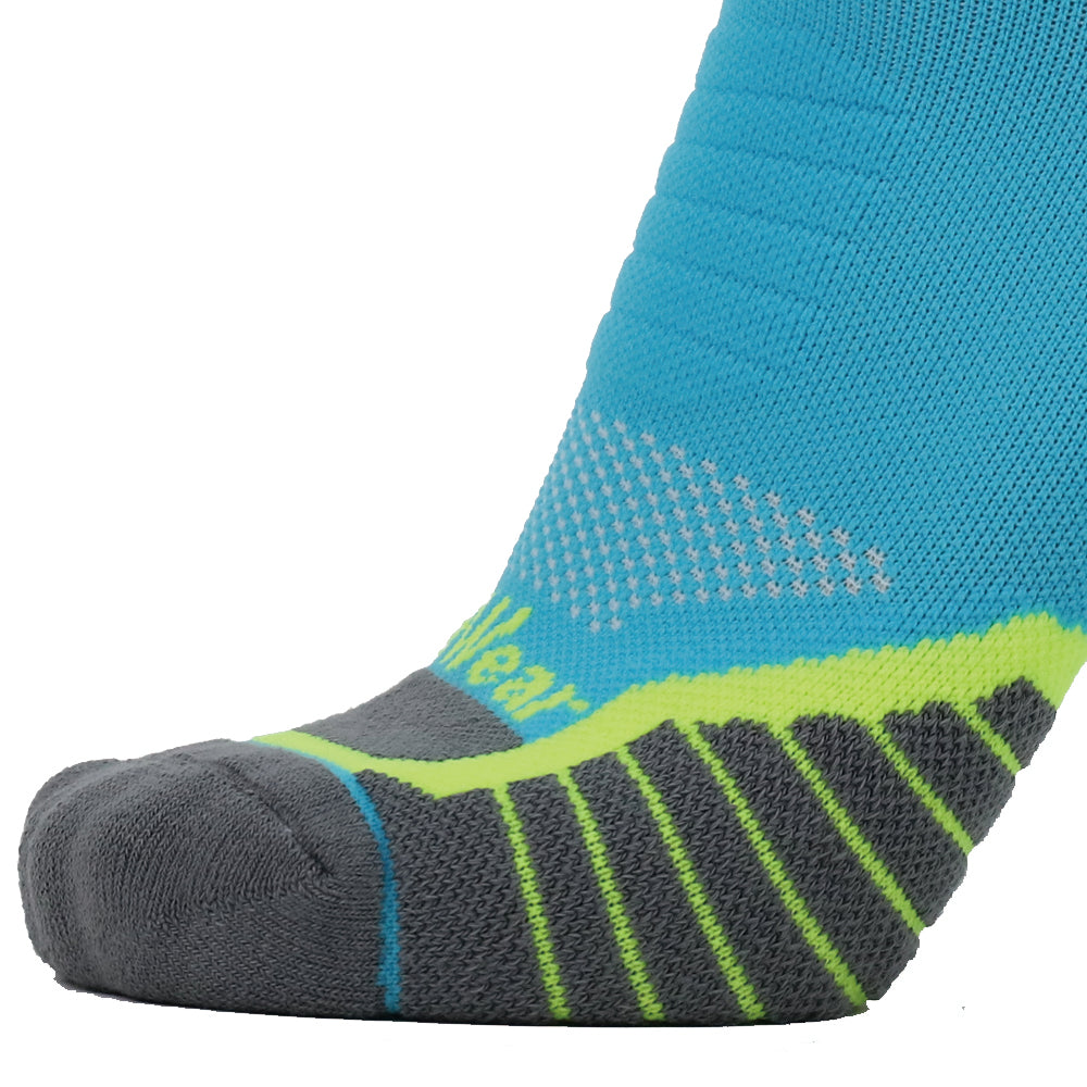 Lot de 2 paires de chaussettes de cyclisme vertes hautes pour homme