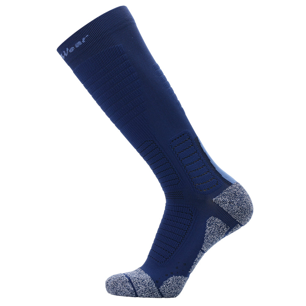 Lot de 2 paires de chaussettes hautes de randonnée bleu foncé pour homme