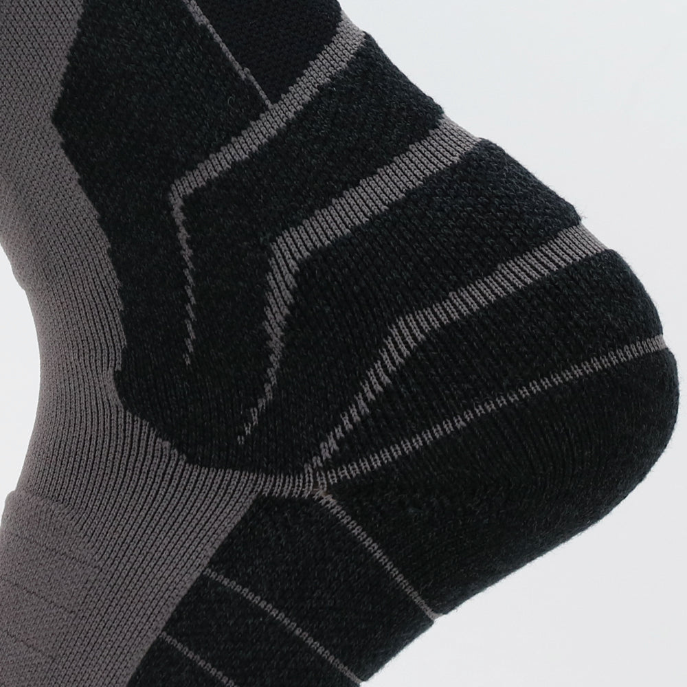 Lot de 2 paires de chaussettes hautes grises pour homme, style randonnée