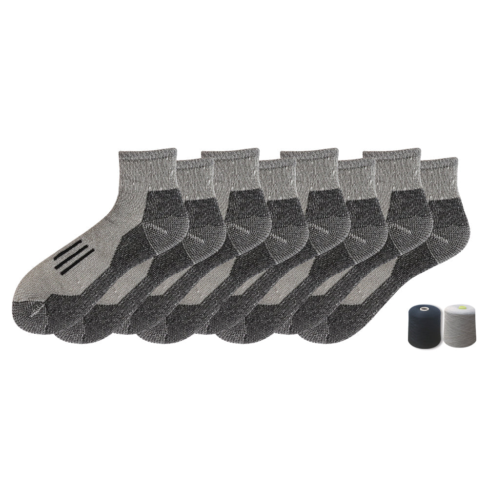 Mens Everyday Striped Black Ankle Socks 4 Pack