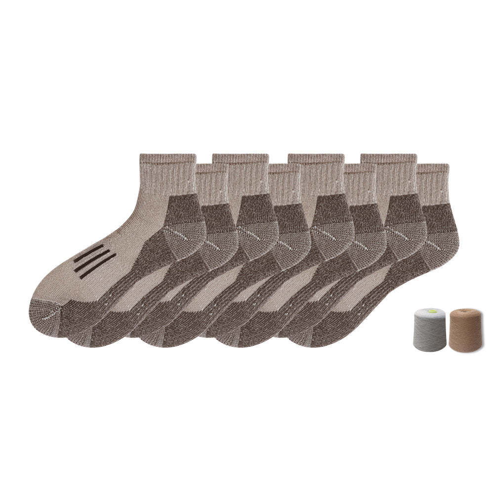 Mens Everyday Striped Coffee Ankle Socks 4 Pack