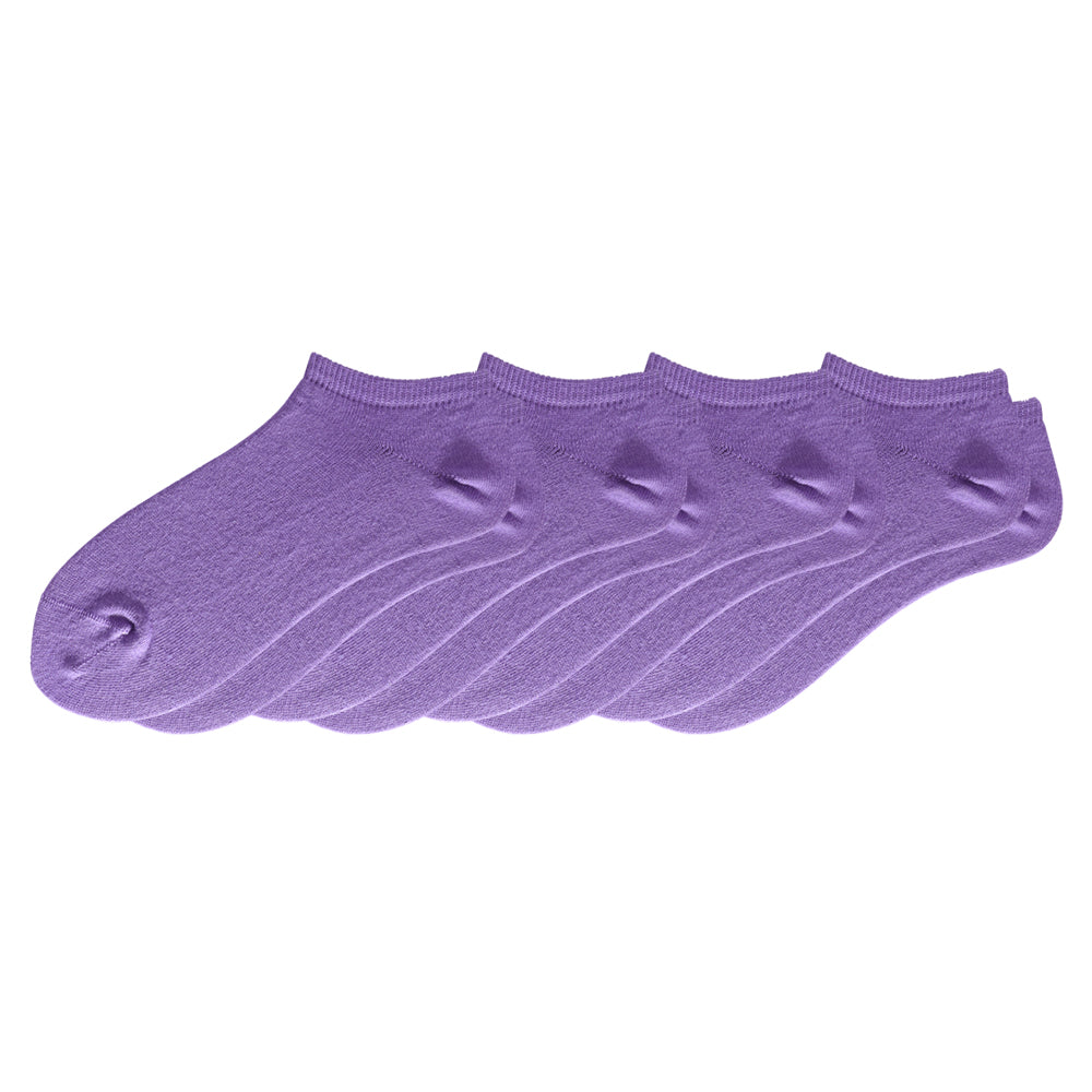 Lot de 4 paires de chaussettes invisibles violettes Touch Wear Everyday pour femme