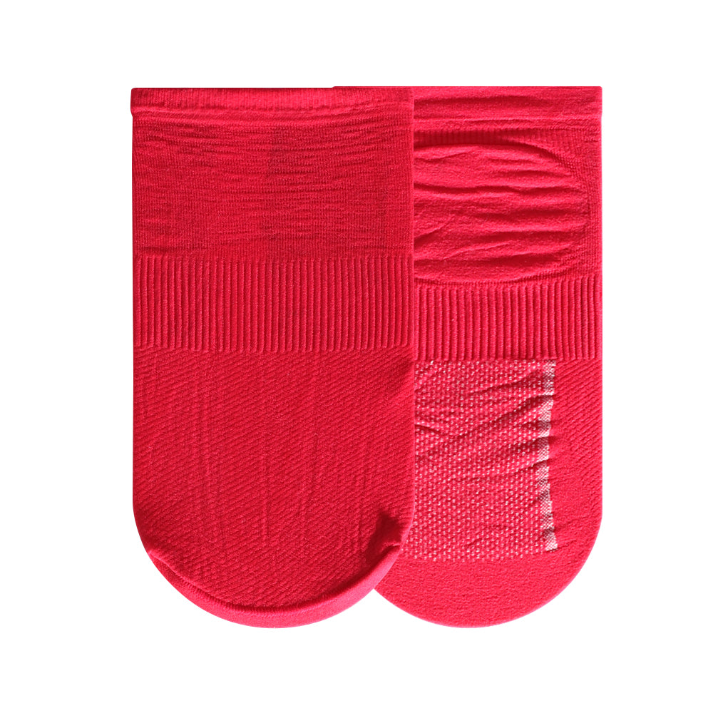 Lot de 10 paires de chaussettes invisibles Touch Wear Everyday rouges et marron pour femme