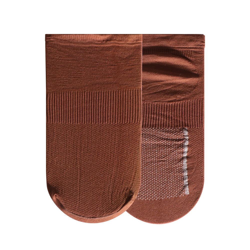 Lot de 10 paires de chaussettes invisibles Touch Wear Everyday rouges et marron pour femme