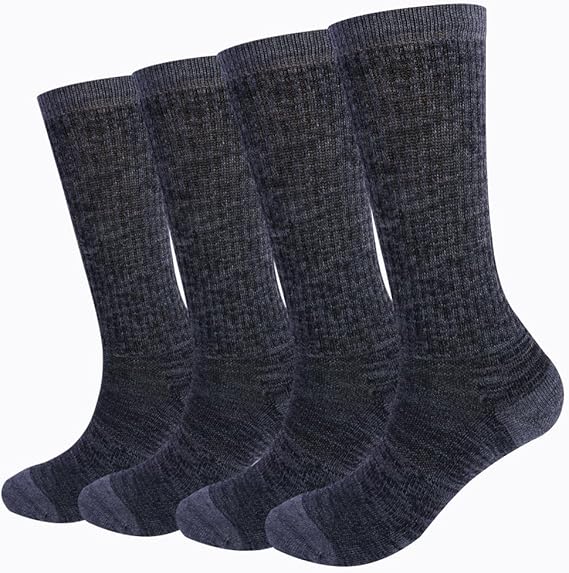 Lot de 4 paires de chaussettes mi-mollet Long Way Hiking Graphite pour femme