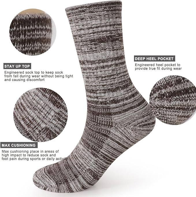 Lot de 4 paires de chaussettes mi-mollet Touch Wear Everyday Auburn Fog pour femme