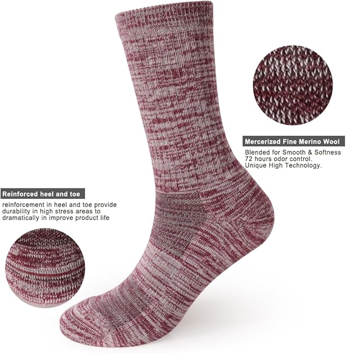 Lot de 4 paires de chaussettes mi-mollet Touch Wear Everyday Auburn Fog pour femme