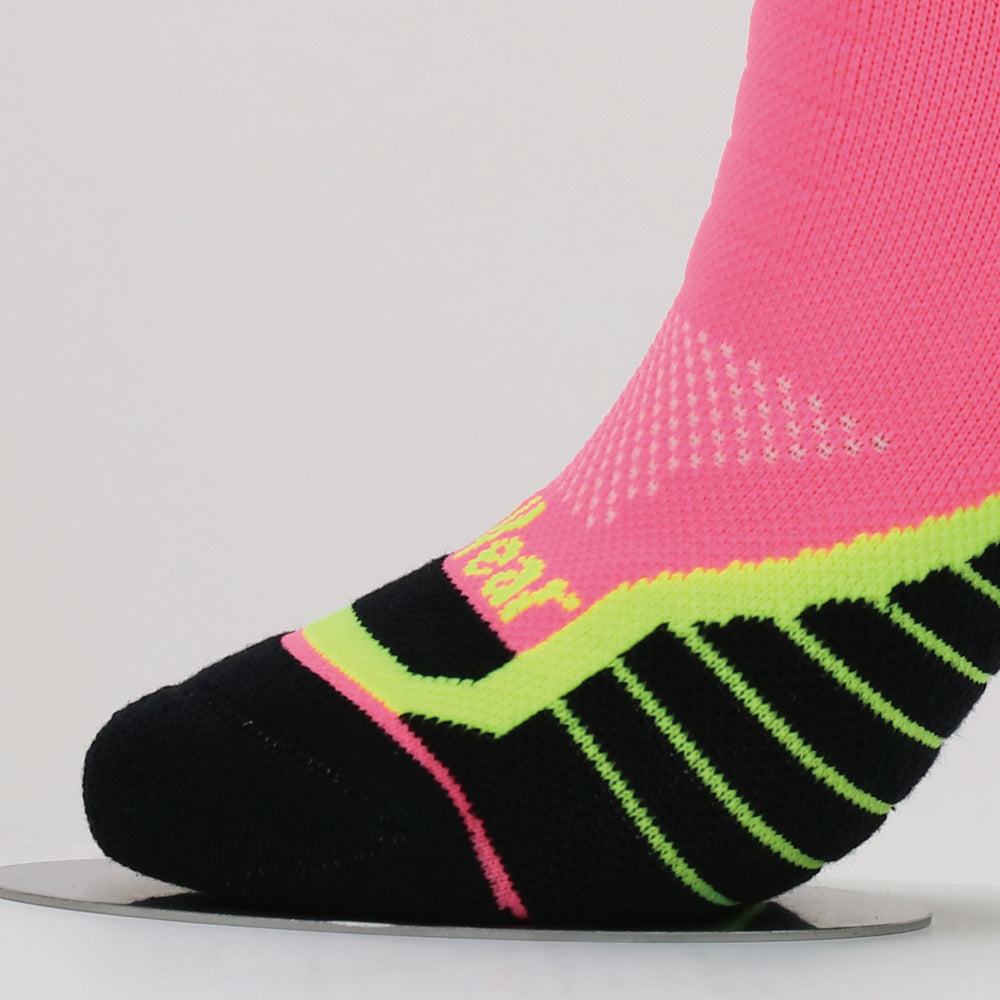 Paquetes de 2 calcetines hasta la rodilla de compresión para ciclismo de rendimiento para mujer PY