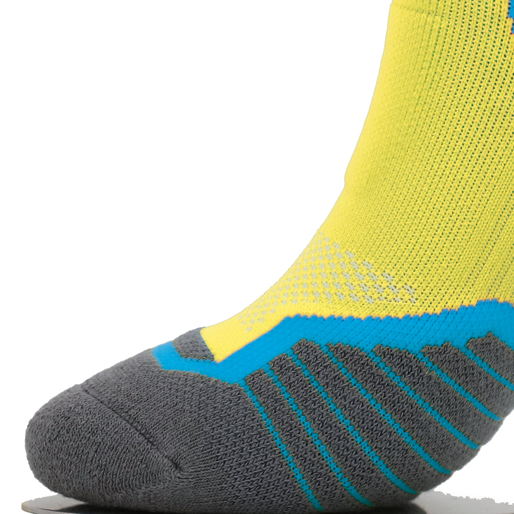 Lot de 2 paires de chaussettes de cyclisme jaunes pour femme Ride Soft