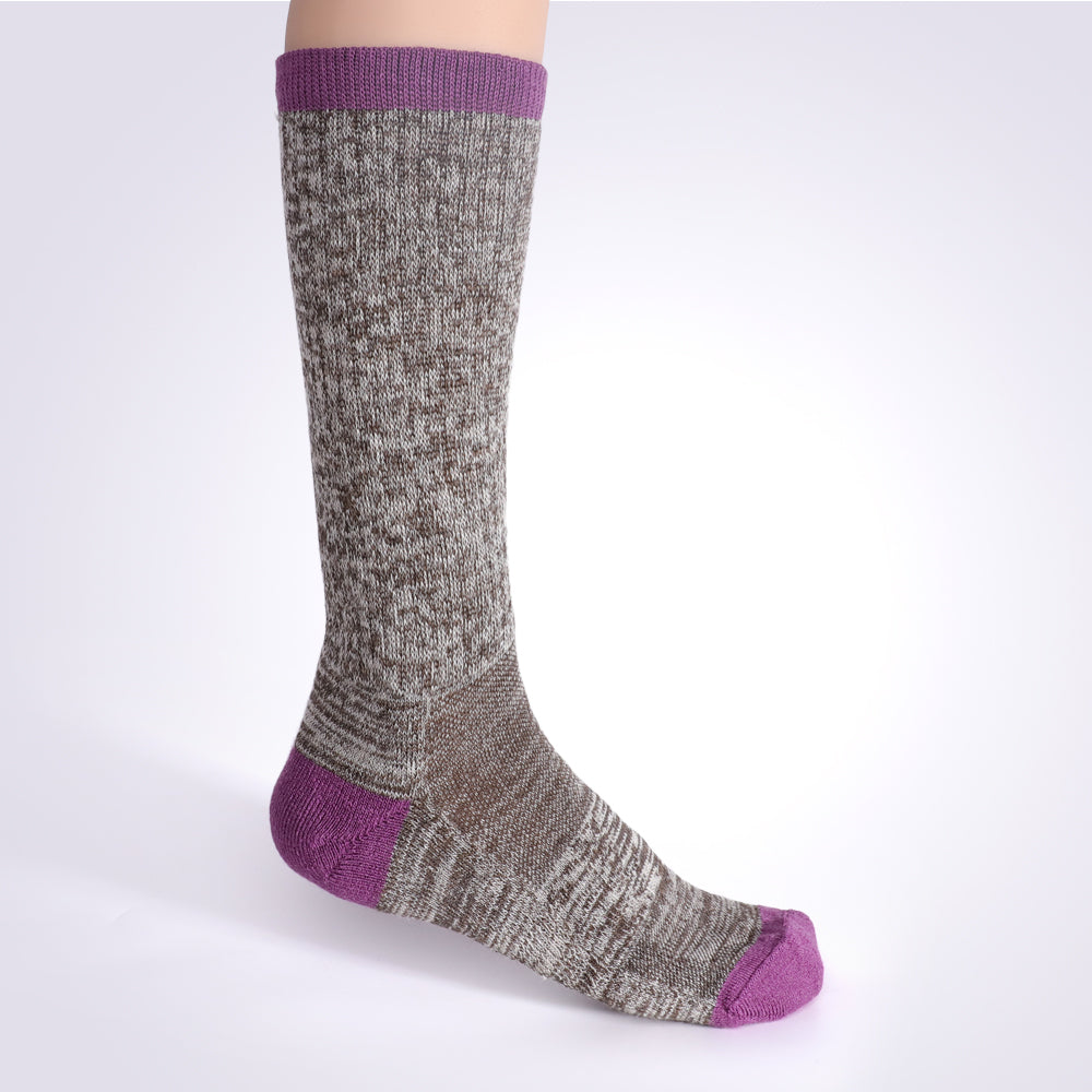 Lot de 4 paires de chaussettes mi-mollet Touch Wear Everyday à rayures rouges et roses pour femme