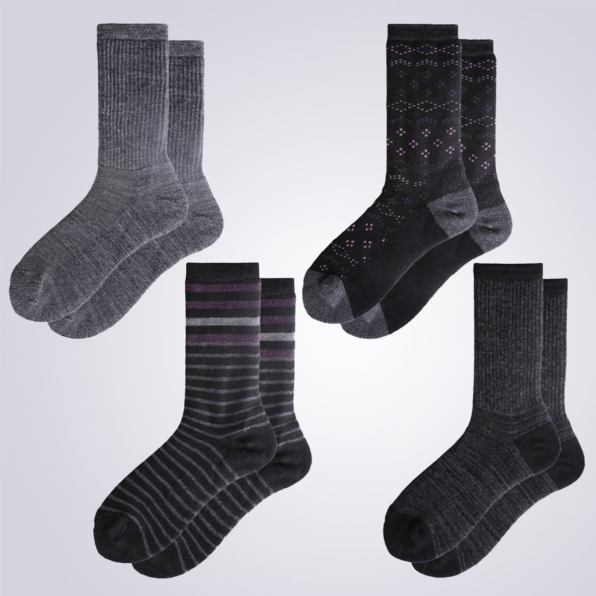 Lot de 4 paires de chaussettes mi-mollet Touch Wear Everyday Originals pour femme