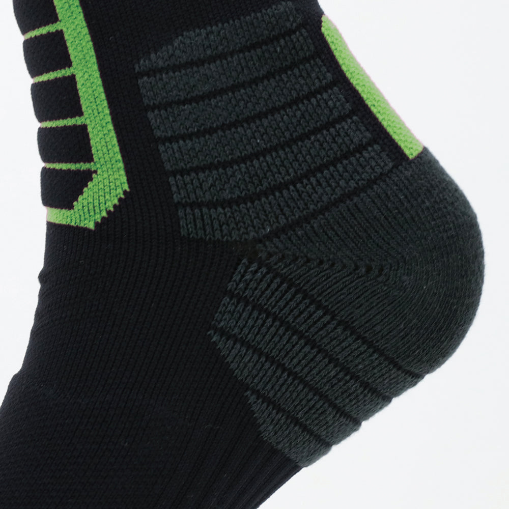 Lot de 2 paires de chaussettes de randonnée noires et vertes pour femme