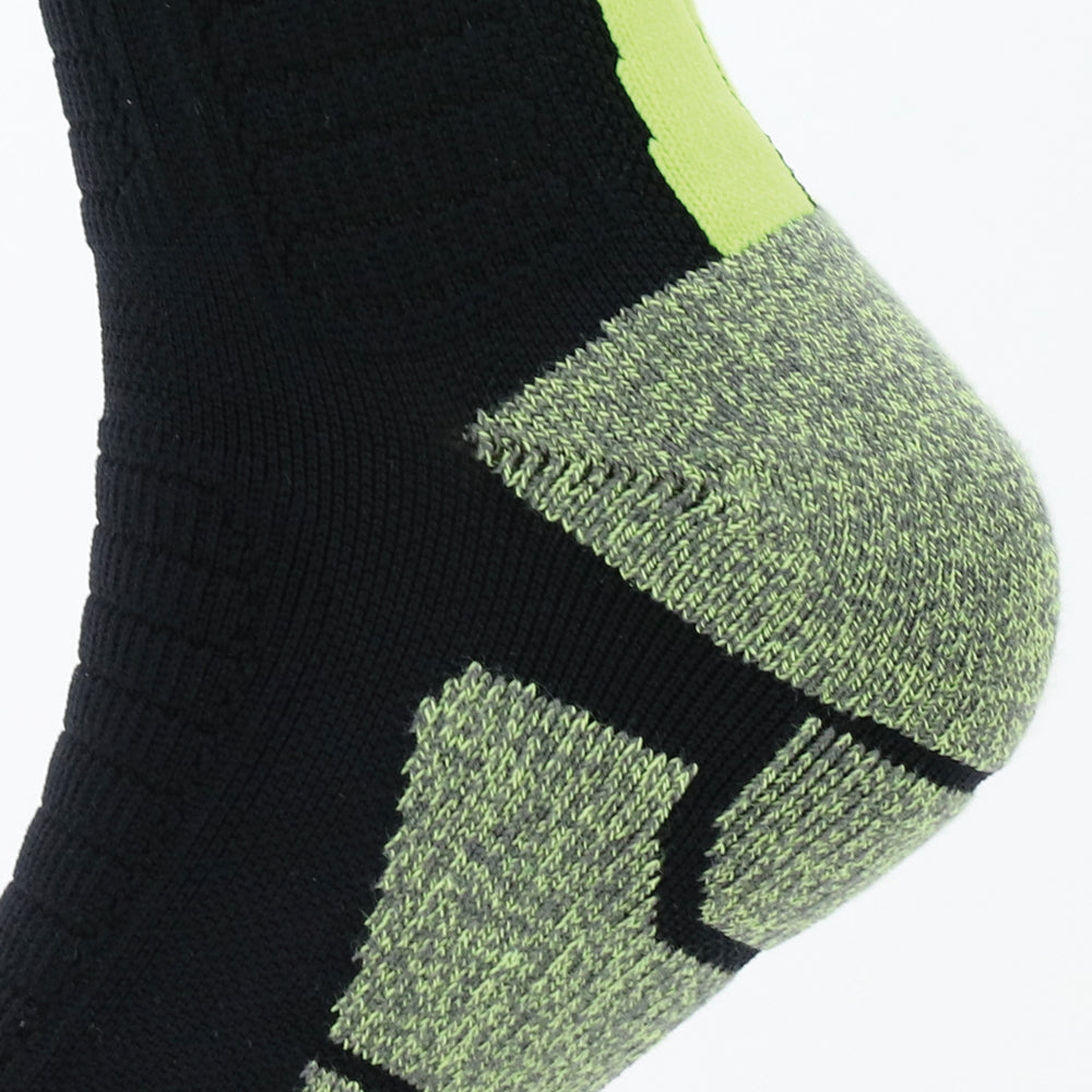 Lot de 2 paires de chaussettes hautes noires pour femme, style randonnée