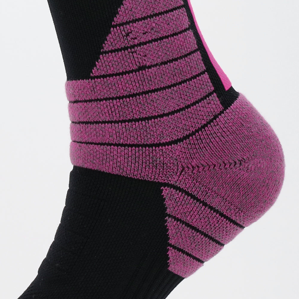 Paquetes de 2 calcetines hasta la rodilla de compresión para correr para mujer BP