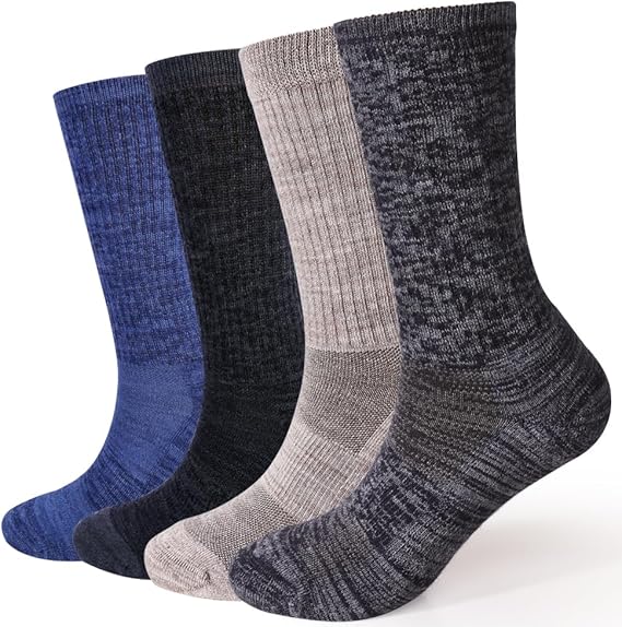 Lot de 4 paires de chaussettes mi-mollet de randonnée pour femme Obsidian Tide