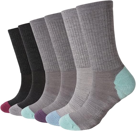 Lot de 6 paires de chaussettes mi-mollet Nocturne pour femme