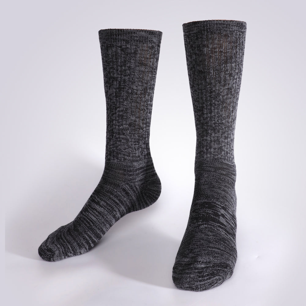 Lot de 4 paires de chaussettes mi-mollet à rayures noires pour femme Touch Wear Everyday