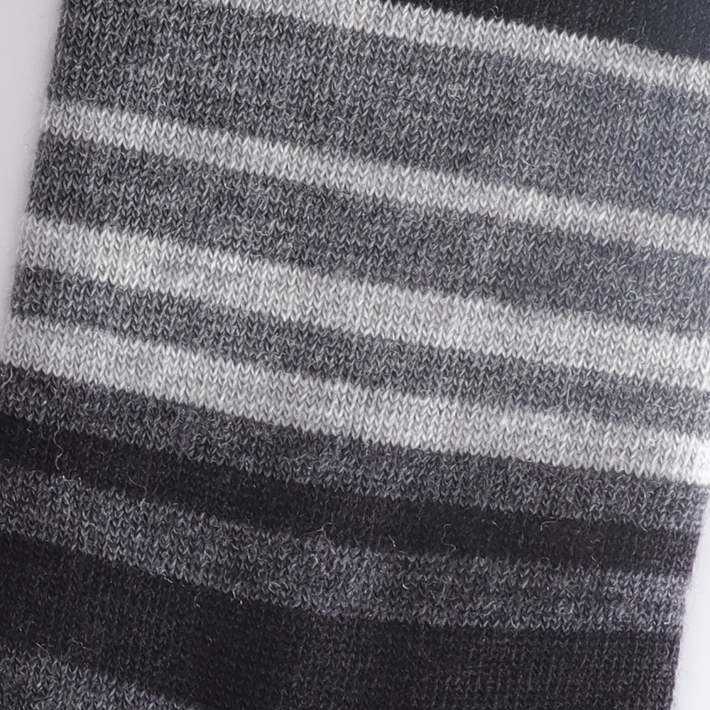 Lot de 4 paires de chaussettes mi-mollet à rayures noires pour femme Touch Wear Everyday