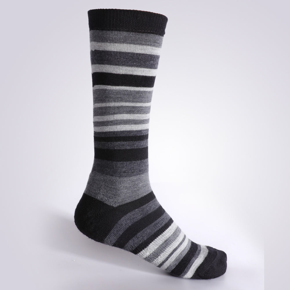 Lot de 4 paires de chaussettes mi-mollet à rayures noires pour femme Touch Wear Everyday