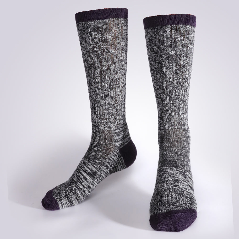 Lot de 4 paires de chaussettes mi-mollet à rayures noires pour femme Touch Wear Everyday