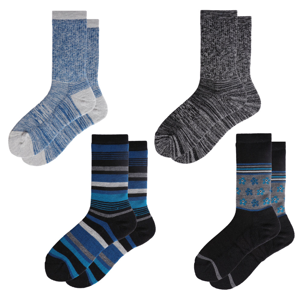 Lot de 4 paires de chaussettes bleues pour femme Touch Wear Everyday